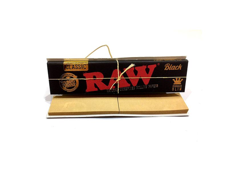 RAW Papel P/Armar Connoisseur Black Edition 1 1/4 + Tips